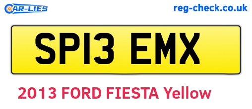 SP13EMX are the vehicle registration plates.