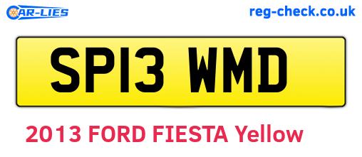 SP13WMD are the vehicle registration plates.