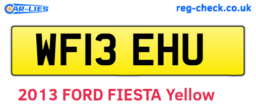 WF13EHU are the vehicle registration plates.