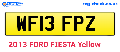 WF13FPZ are the vehicle registration plates.