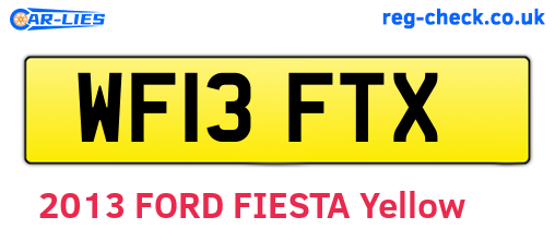 WF13FTX are the vehicle registration plates.