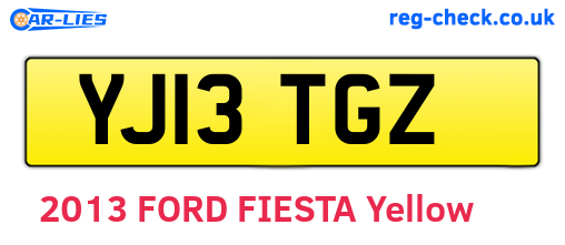 YJ13TGZ are the vehicle registration plates.
