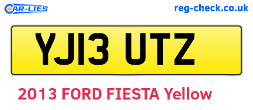 YJ13UTZ are the vehicle registration plates.