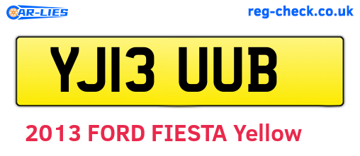 YJ13UUB are the vehicle registration plates.