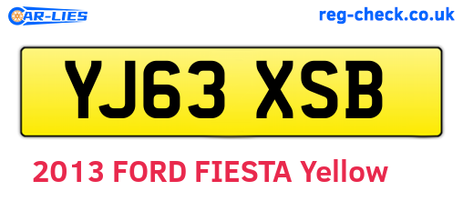 YJ63XSB are the vehicle registration plates.
