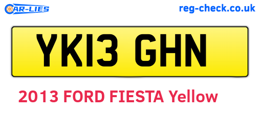 YK13GHN are the vehicle registration plates.