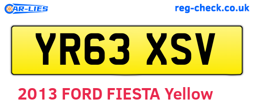 YR63XSV are the vehicle registration plates.