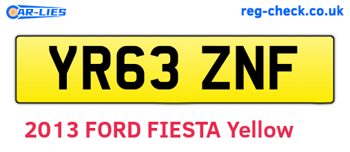 YR63ZNF are the vehicle registration plates.