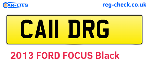 CA11DRG are the vehicle registration plates.