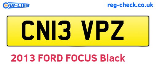 CN13VPZ are the vehicle registration plates.