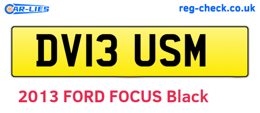 DV13USM are the vehicle registration plates.