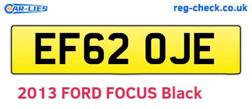 EF62OJE are the vehicle registration plates.