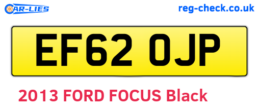 EF62OJP are the vehicle registration plates.