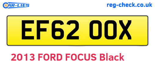 EF62OOX are the vehicle registration plates.