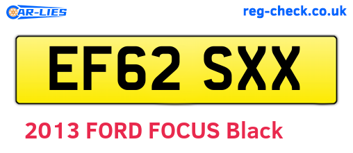 EF62SXX are the vehicle registration plates.