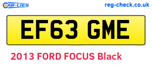 EF63GME are the vehicle registration plates.
