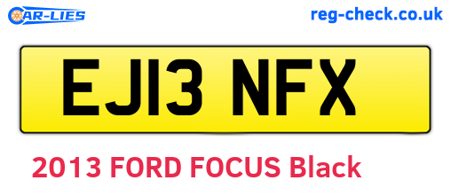 EJ13NFX are the vehicle registration plates.