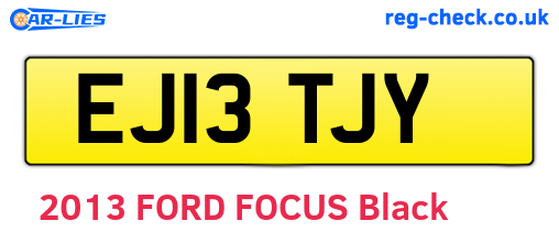 EJ13TJY are the vehicle registration plates.