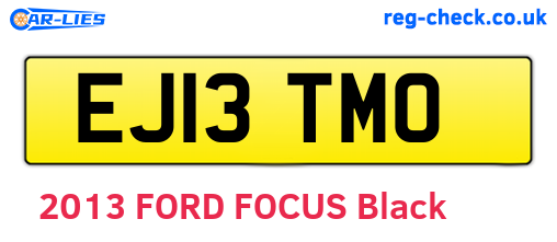 EJ13TMO are the vehicle registration plates.