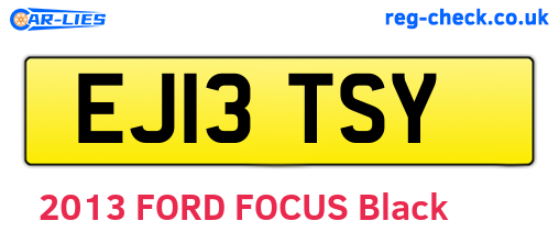 EJ13TSY are the vehicle registration plates.