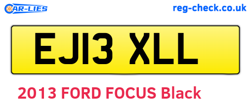EJ13XLL are the vehicle registration plates.