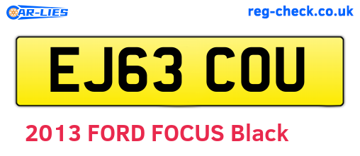 EJ63COU are the vehicle registration plates.