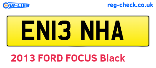 EN13NHA are the vehicle registration plates.