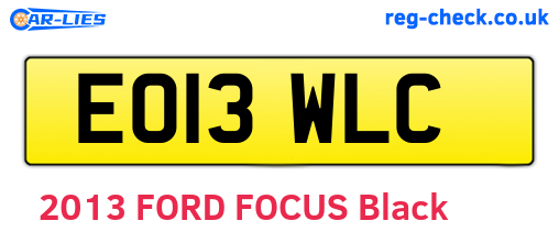 EO13WLC are the vehicle registration plates.