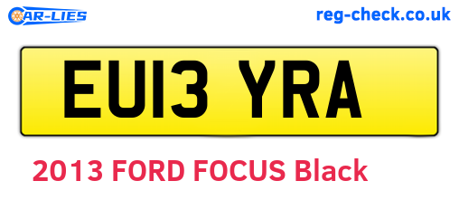 EU13YRA are the vehicle registration plates.