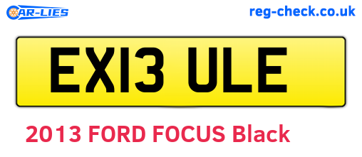 EX13ULE are the vehicle registration plates.