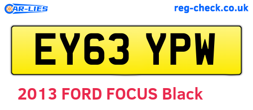 EY63YPW are the vehicle registration plates.