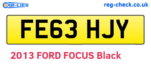 FE63HJY are the vehicle registration plates.