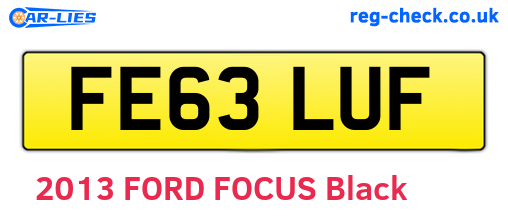 FE63LUF are the vehicle registration plates.