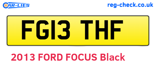 FG13THF are the vehicle registration plates.