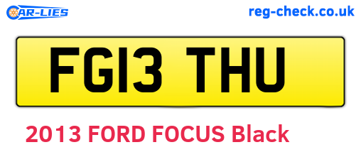FG13THU are the vehicle registration plates.