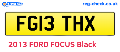 FG13THX are the vehicle registration plates.