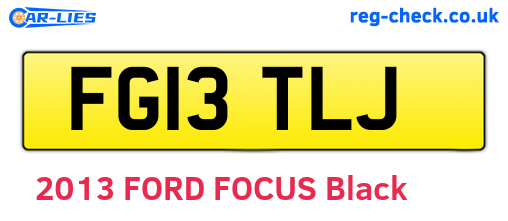 FG13TLJ are the vehicle registration plates.