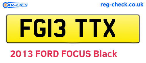 FG13TTX are the vehicle registration plates.