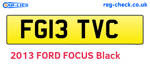 FG13TVC are the vehicle registration plates.