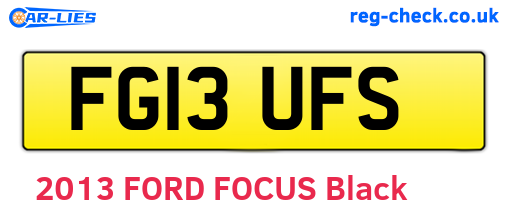 FG13UFS are the vehicle registration plates.
