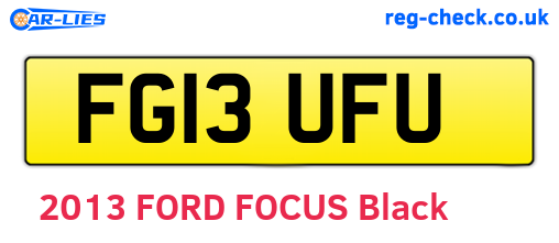 FG13UFU are the vehicle registration plates.