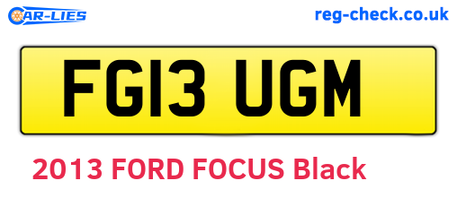 FG13UGM are the vehicle registration plates.