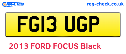 FG13UGP are the vehicle registration plates.