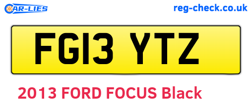 FG13YTZ are the vehicle registration plates.