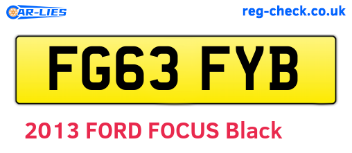 FG63FYB are the vehicle registration plates.