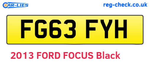 FG63FYH are the vehicle registration plates.