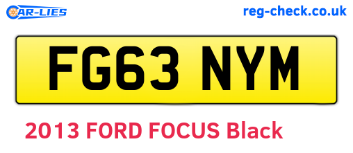 FG63NYM are the vehicle registration plates.