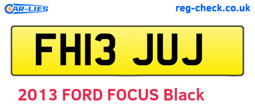 FH13JUJ are the vehicle registration plates.