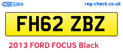 FH62ZBZ are the vehicle registration plates.