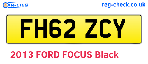 FH62ZCY are the vehicle registration plates.